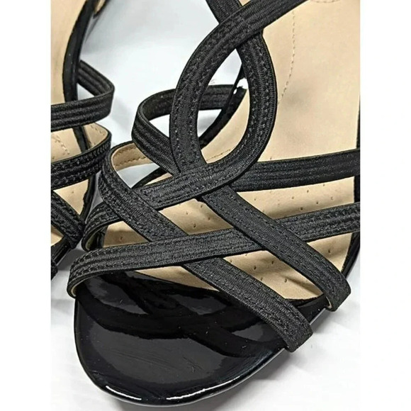 LifeStride Yaya Women's Strappy Wedge Sandals Black Size 10 W (MSRP $70) - Picture 5 of 8